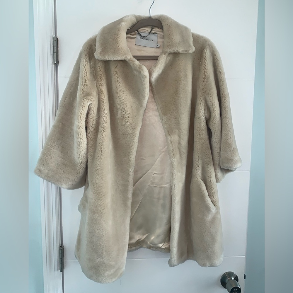 MARIA CHER Faux fur Coat Size 3